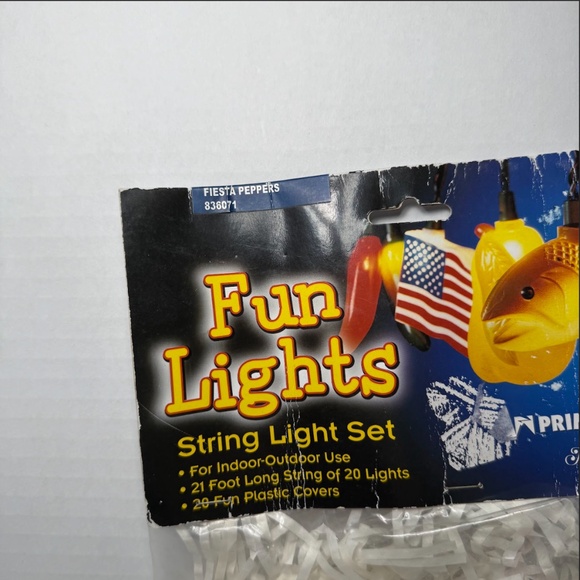 Fiesta Chili Peppers Fun Lights Primal Lite By Artline 21' String 20 Light Set - Picture 4 of 6